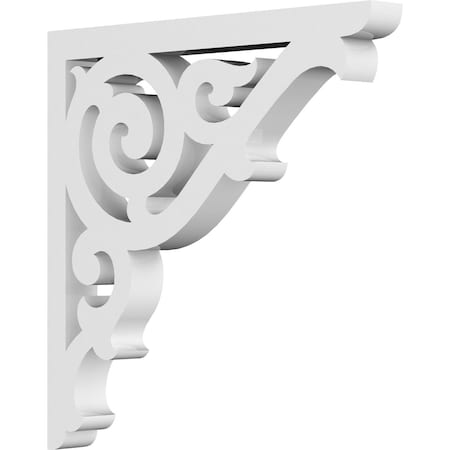 Ekena Millwork Athens Architectural Grade PVC Bracket, 5/8"W X 6"D X 6"H BKTP01X06X06AT